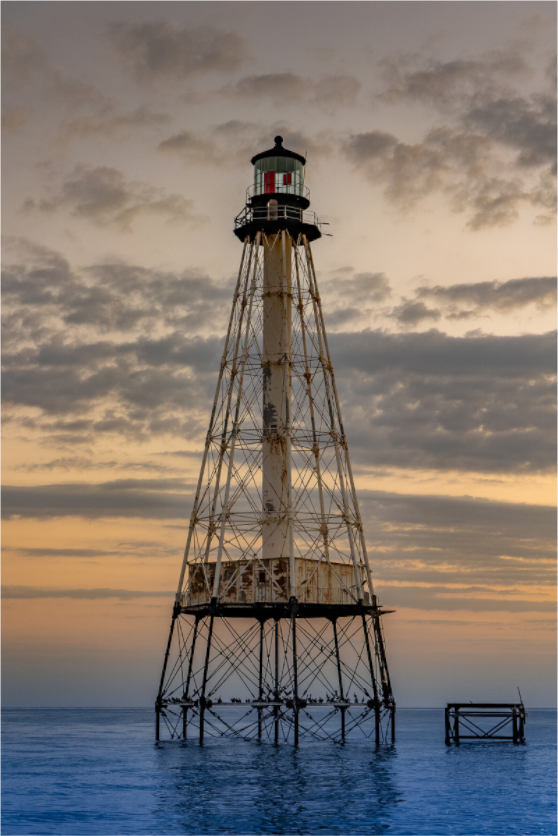 Florida, Key Largo Light House, Sun Set